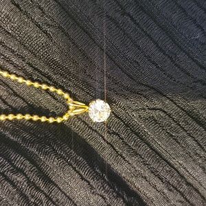 White Zircon Pendant Necklace